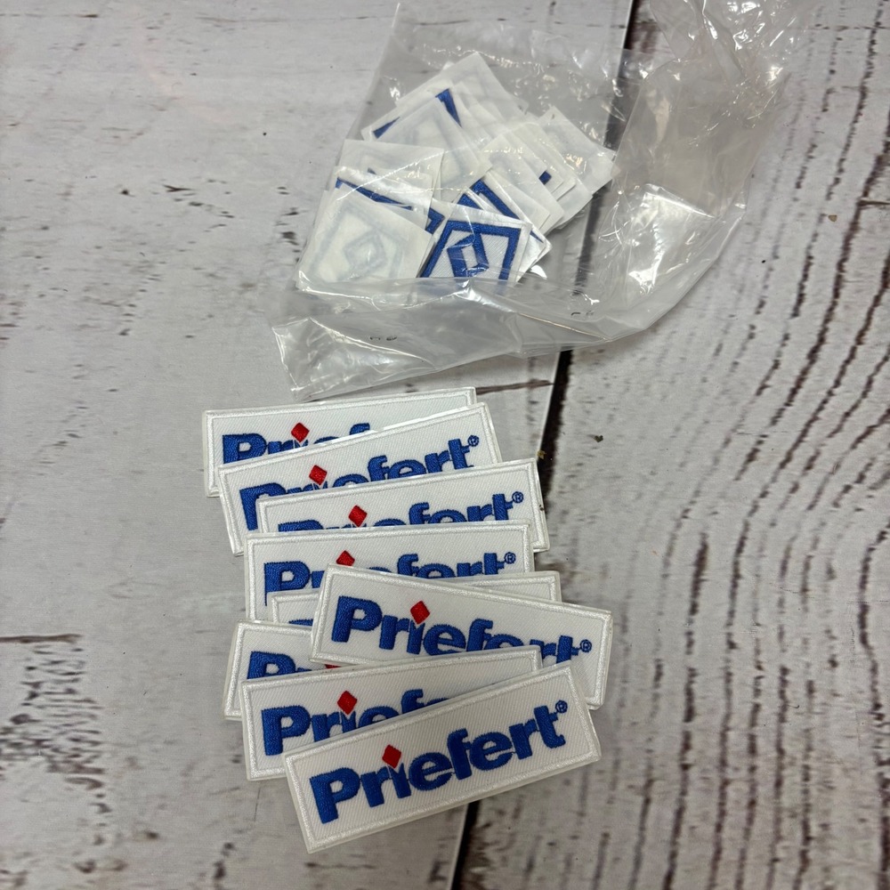 Priefert Farm Ranch Rodeo Embroidered Logo Patches Bulk Lot Blue White Red